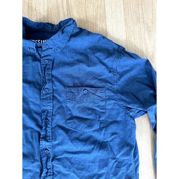 MOSSIMO Supply Co. Men's Long Sleeve Button Down Blue Shirt Size Small - Picture 5 of 6